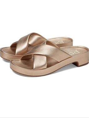 Pedro Garcia Lexia Rose Gold Nappa Lame EU 37 (US Women's 7) M  New In Box